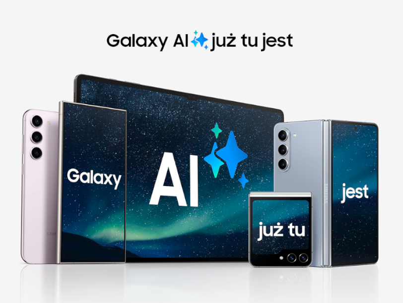 Samsung Galaxy AI - zdjęcie marketingowe ze wszystkimi produktami